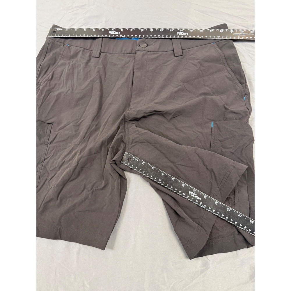 Amazon Luly Yang Men XL Black Cargo Work Shorts Z4DS23MSH02 Stretch Techwear - Picture 7 of 11
